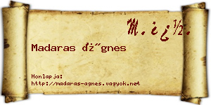 Madaras Ágnes névjegykártya